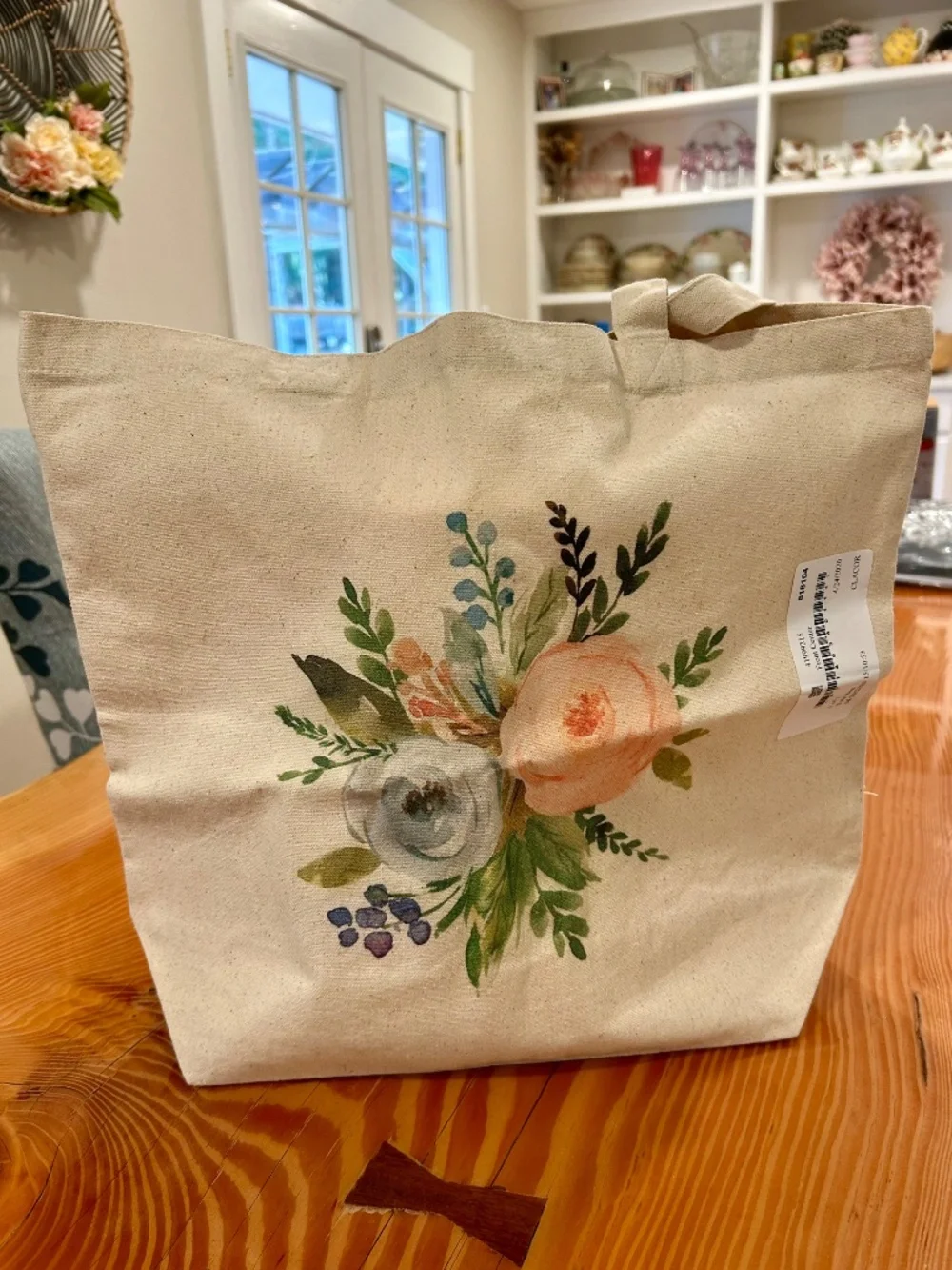 Floral Canvas Tote - Picture 2 of 5